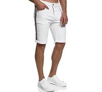Indicode Hommes Fife Jeans Shorts | Pantalon Court en Jean à 5 Poches Offwhite L