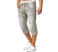 Indicode Hommes Fortune Jeans Shorts | Pantalon Court en Jean 3/4 Lt Grey L