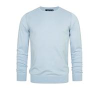 Indicode Hommes Gamal Knit Sweater | Pull tricoté 80% Coton Celestial Blue L