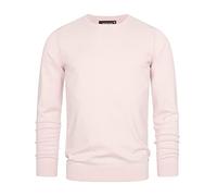 Indicode Hommes Gamal Knit Sweater | Pull tricoté 80% Coton Chintz Rose S