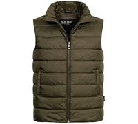 Indicode Hommes Gibbon Quilted Vest | Gilet matelassé à col montant Army L