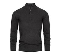 Indicode Hommes Gore Pullover | Pull composé à 80% de Coton Charcoal Mix M