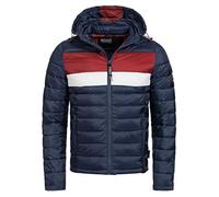 Indicode Hommes Hampshire Quilted Jacket | Veste matelassée aspect doudoune Navy Mix XL