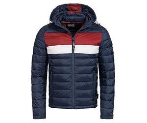 Indicode Hommes Hampshire Quilted Jacket | Veste matelassée aspect doudoune Navy Mix XL