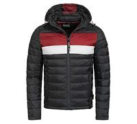 Indicode Hommes Hampshire Quilted Jacket | Veste matelassée aspect doudoune Ultra Black S