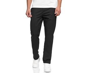 Indicode Hommes Haverfield Pants | Pantalon en Lin et Coton Black S