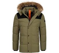 Indicode Hommes Hexyl Coat | Parka d'hiver à capuche Army M