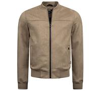 Indicode Hommes Ibon Jacket | Veste en simili cuir suédé Beige L
