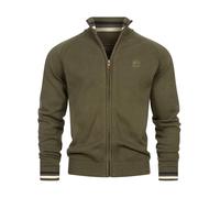 Indicode Hommes INArutemia Cardigan | Gilet en Coton Army L