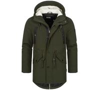 Indicode Hommes INBenicio Coat | Parka à capuche doublée Army M