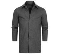 Indicode Hommes INBenyome Coat | Manteau court avec fermeture éclair cachée Charcoal Mix M