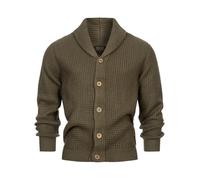 Indicode Hommes INBrandox Cardigan | Gilet avec col châle Army S