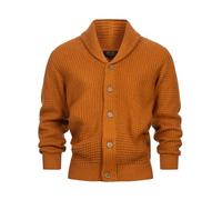 Indicode Hommes INBrandox Cardigan | Gilet avec col châle Caramel S