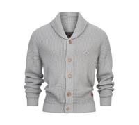 Indicode Hommes INBrandox Cardigan | Gilet avec col châle Lt Grey M