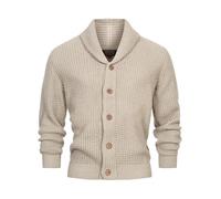 Indicode Hommes INBrandox Cardigan | Gilet avec col châle Stone M