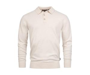 Indicode Hommes INChips Pullover | Pull composé à 80% de Coton Ecru Mix L