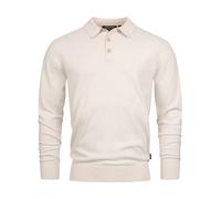 Indicode Hommes INChips Pullover | Pull composé à 80% de Coton Ecru Mix M