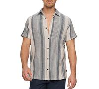 Indicode Hommes INCosby Shirt | Chemise à Manches Courtes et col boutonné Beige M