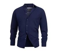 Indicode Hommes INGilman Shirt | Chemise à Carreaux avec col Kent en mélange de Coton Navy L