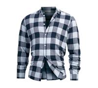 Indicode Hommes INGilman Shirt | Chemise à Carreaux avec col Kent en mélange de Coton Sky Way L