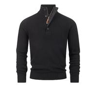 Indicode Hommes INIsalu Pullover | Pull composé à 80% de Coton Black S