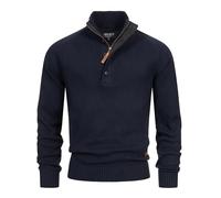 Indicode Hommes INIsalu Pullover | Pull composé à 80% de Coton Navy M
