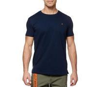 Indicode Hommes INJon Shirt | T-Shirt avec Poche Poitrine en 100% Coton Navy M