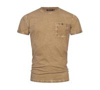 Indicode Hommes INKilmon T-Shirt | Shirt à col Rond en 100% Coton Dune M
