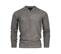 Indicode Hommes INKilsone Shirt | T-Shirt à Manches Longues en 100% Coton Pewter S