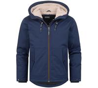 Indicode Hommes INKylian Winter Jacket | Veste d'hiver doublée à capuche Navy L