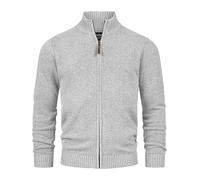 Indicode Hommes INLut Cardigan | Gilet à col Montant Lt Grey Mix XL