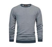 Indicode Hommes INManfred Knit Sweater | Pull en Maille Fine 100% Coton Navy L