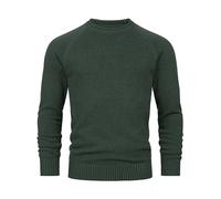 Indicode Hommes INMassum Knit Sweater | Pull en Maille Fine à Encolure Ronde Army S