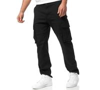 Indicode Hommes INMauricio Cargo Pants | Pantalon Cargo en 98% Coton avec 6 Poches Black XXL