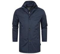 Indicode Hommes INOklaho Coat | Manteau court avec col montant et fermeture éclair cachée Navy XL