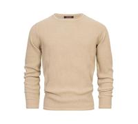 Indicode Hommes INPetri Knit Sweater | Pull en mélange de Coton Irish Cream XL