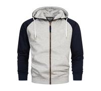 Indicode Hommes INPulko Hoodie | Veste Sweat à Capuche Lt Grey Mix M