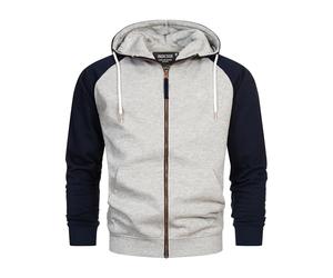 Indicode Hommes INPulko Hoodie | Veste Sweat à Capuche Lt Grey Mix XL