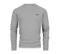 Indicode Hommes INSigfinn Shirt | Chemise à Manches Longues en mélange de Coton Lt Grey XXL