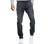 Indicode Hommes INSmalinos Jeans Pants | Jean en Coton avec 5 Poches Vintage Black 36/32