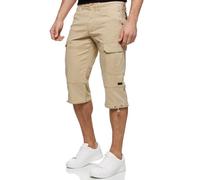 Indicode Hommes INStevie Cargo Shorts | Pantalon Court Cargo 3/4 avec 6 Poches Cornstalk L