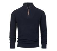 Indicode Hommes INYassip Knit Sweater | Pull tricoté à col Montant Navy M