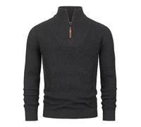 Indicode Hommes INYassip Knit Sweater | Pull tricoté à col Montant Raven M