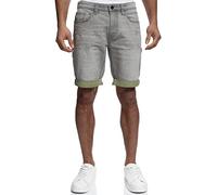 Indicode Hommes INZalento Jeans Shorts | Pantalon Court en Jean avec 4 Poches Lt Grey M