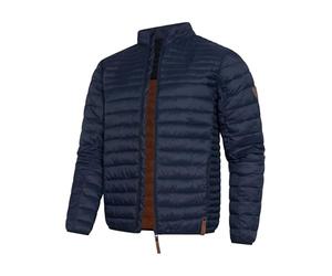 Indicode Hommes Islington Jacket | Veste matelassée légère aspect doudoune Navy S