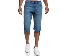 Indicode Hommes Jaspar Jeans Shorts | Pantalon Court en Jean à 5 Poches Blue Wash 3XL