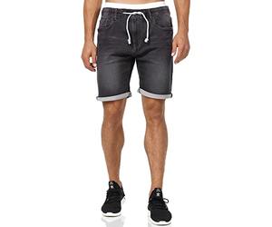 Indicode Hommes Kadin SweatShorts | Pantalon Court de survêtement composé à 82% de Coton Black XXL