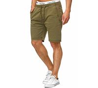 Indicode Hommes Kelowna Chino Shorts | Pantalon Court Chino à 4 Poches Army XL