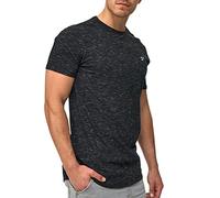 Indicode Hommes Kloge Shirt | T-Shirt à col Rond Black Mix S