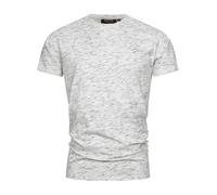 Indicode Hommes Kloge Shirt | T-Shirt à col Rond Ecru Mix S